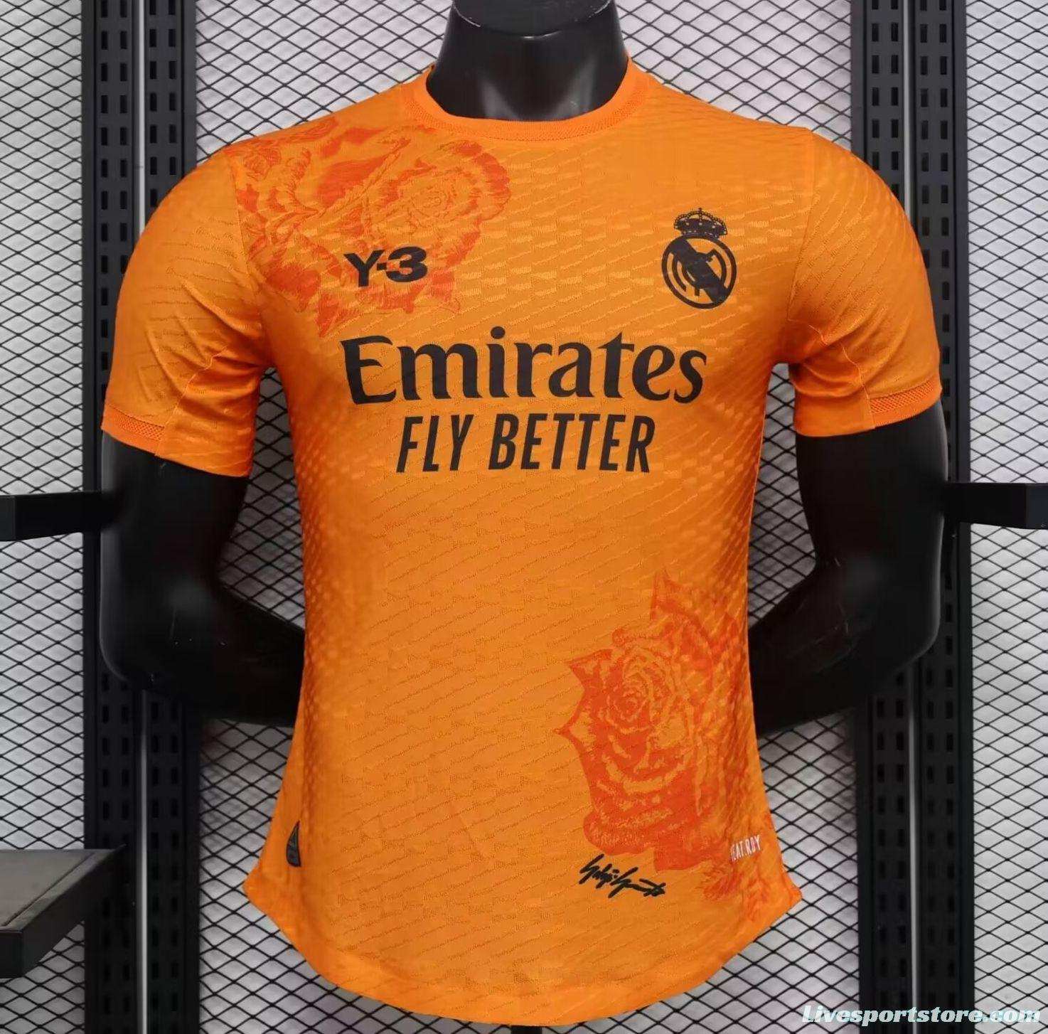 Player Version 24/25 Real Madrid x Yamamoto Orange Jersey