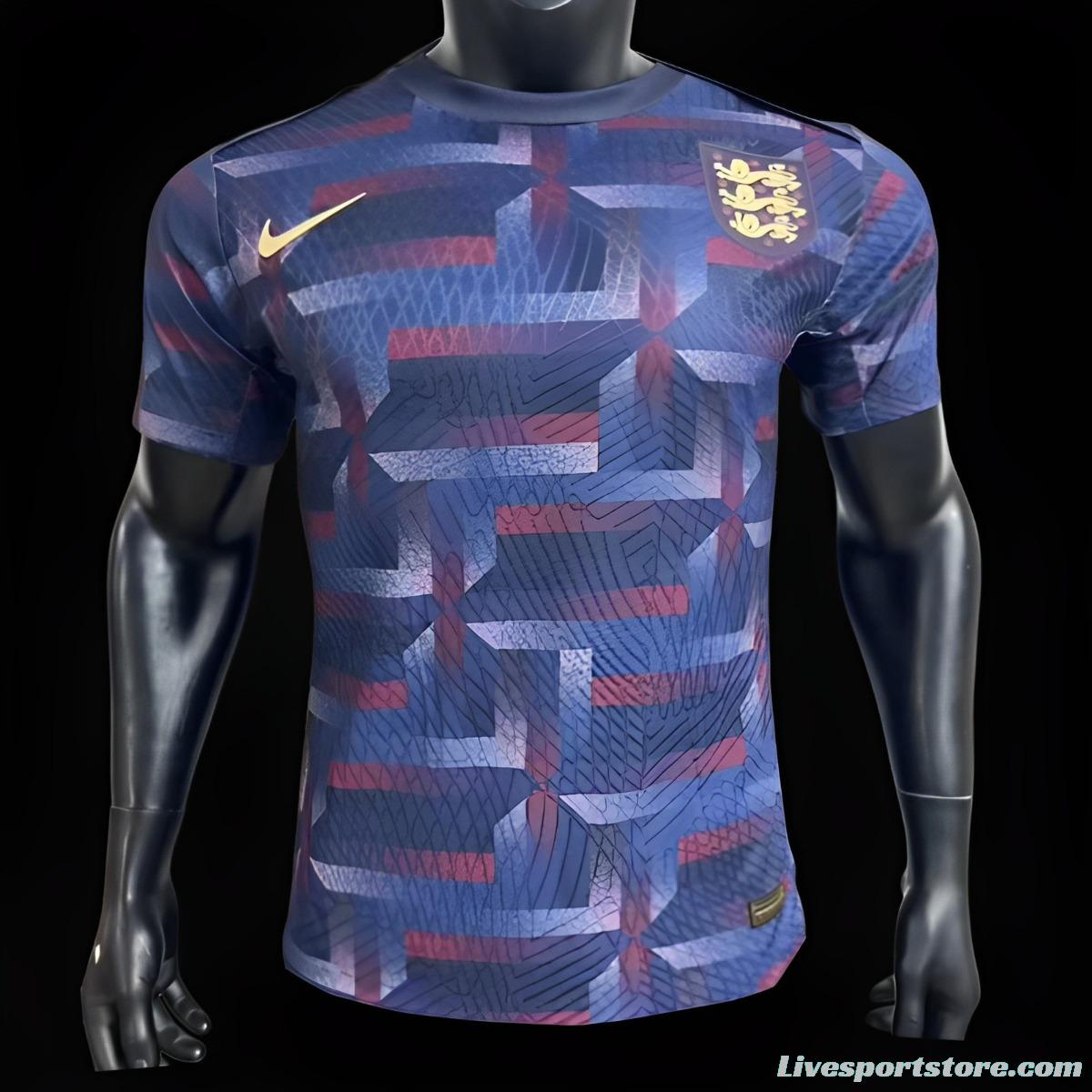 Player Version 2024 England Euro Pre-match Navy Jersey