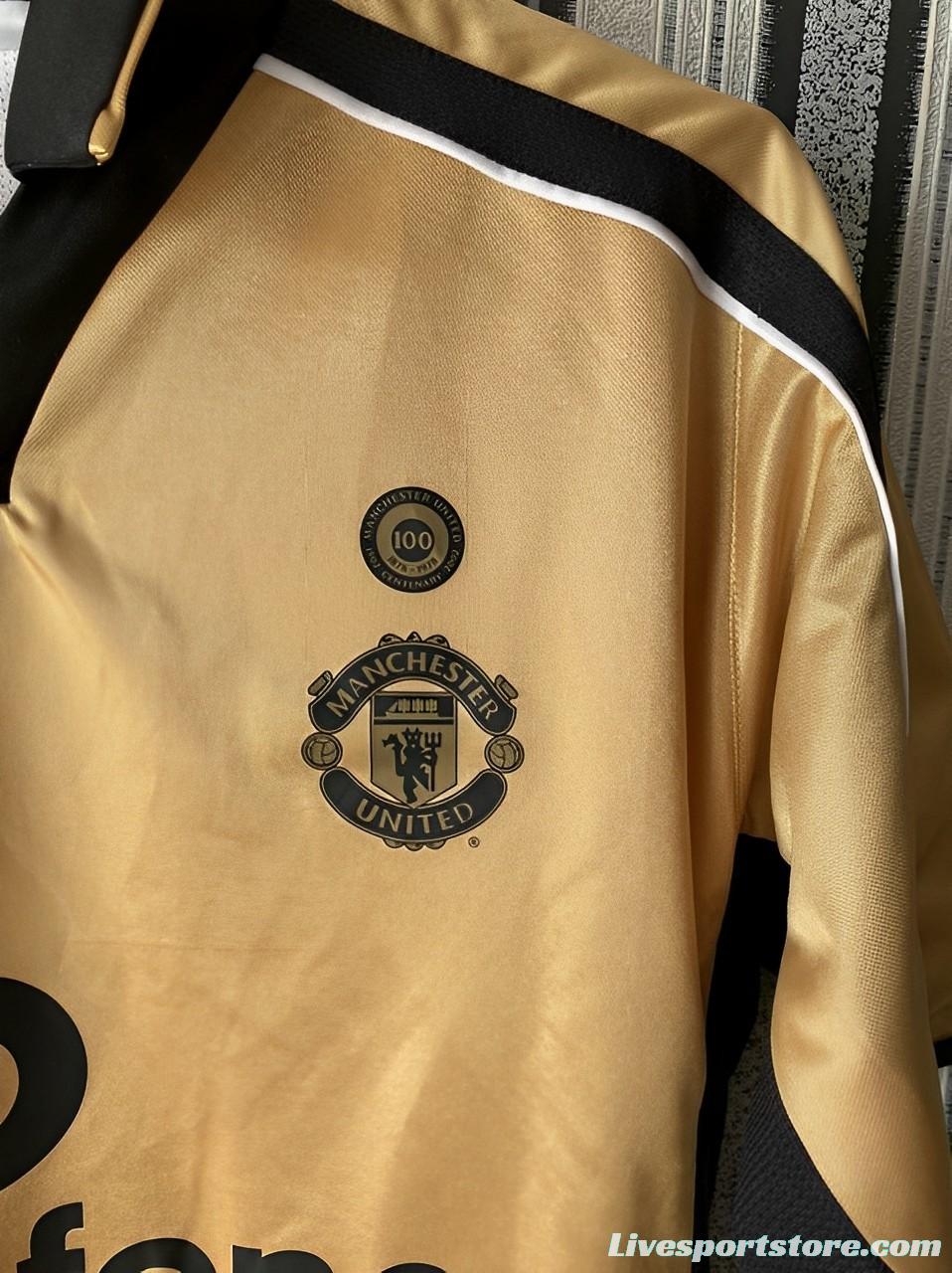 Retro 01/02 Manchester United Third Centenary Reversible Jersey