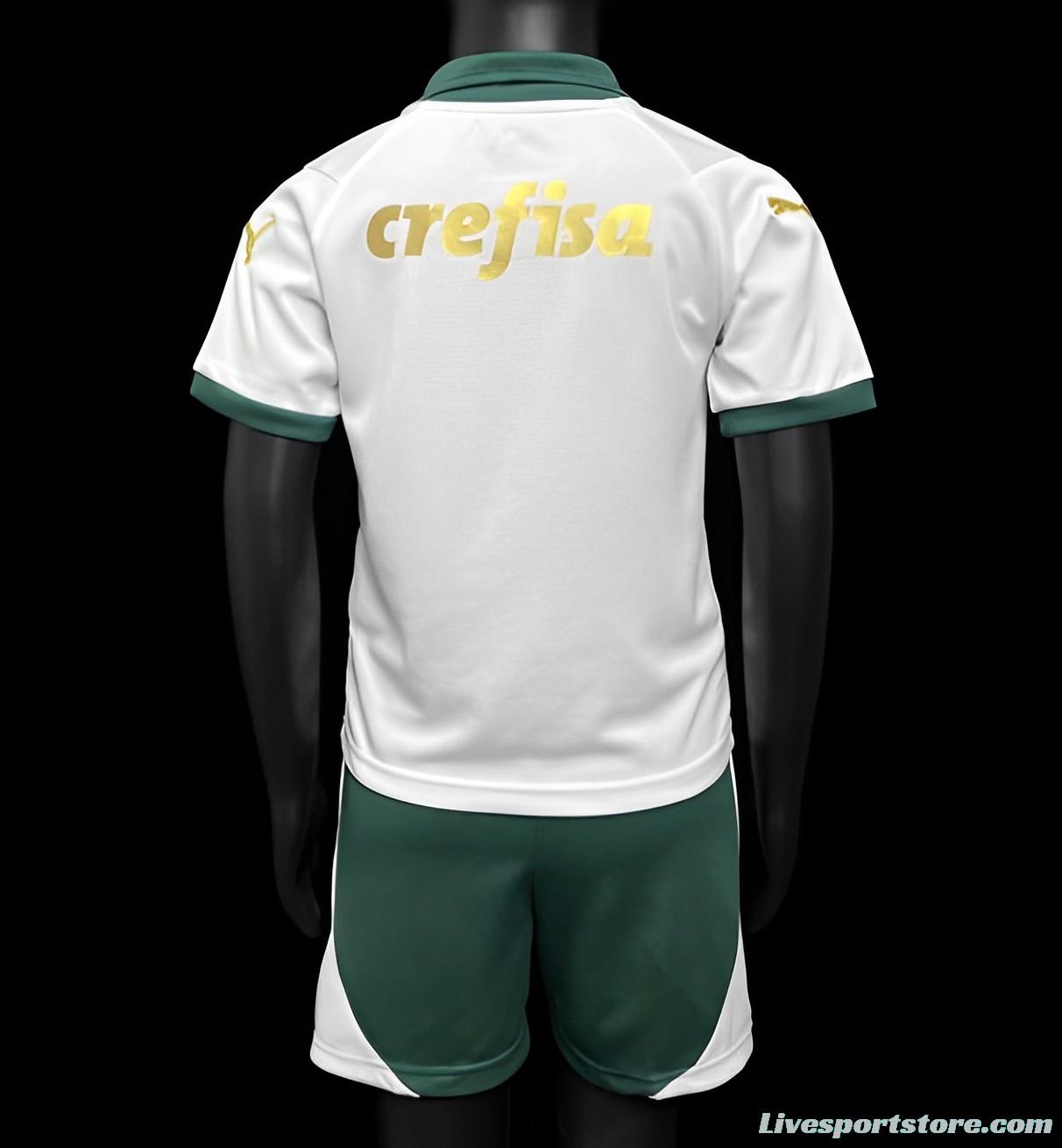 24/25 Kids Palmeiras Away White Jersey