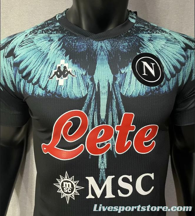 Player Version 20/21 Kappa X Marcelo Burlon Napoli Black Jersey