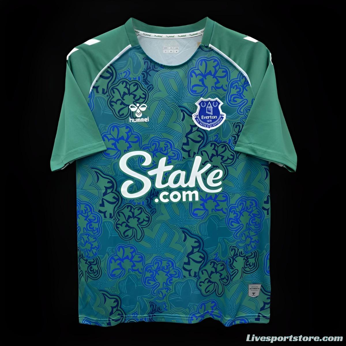 24/25 Everton Hummel Limited Edition Pre-Match Shamrock Green Special Jersey