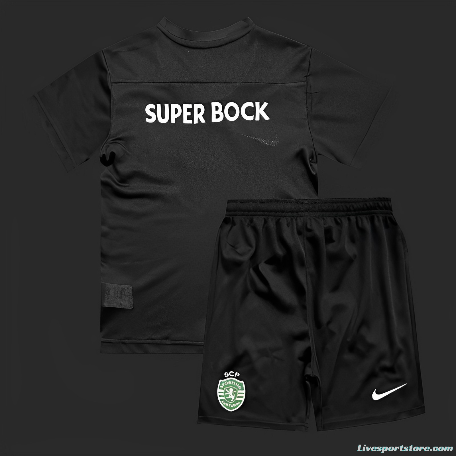 23/24 Kids Sporting Lisbon Forth Black Jersey