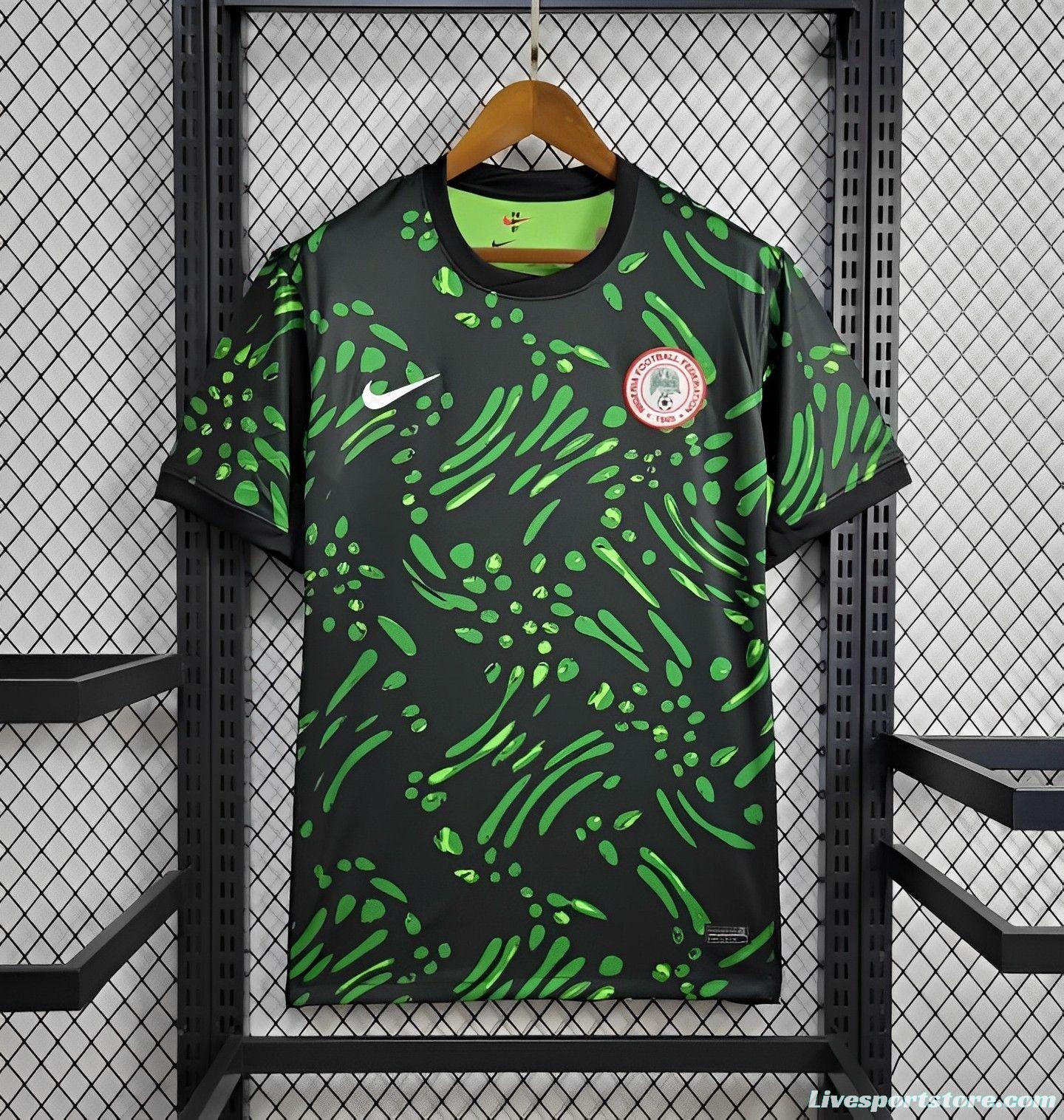 2024 Nigeria Away Green Black Jersey