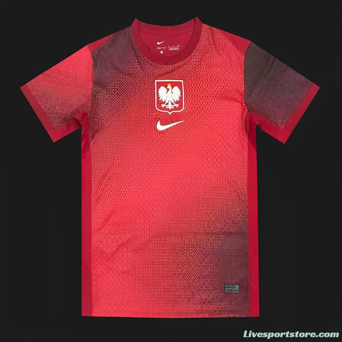 2024 Poland Red Pre-Match Jersey