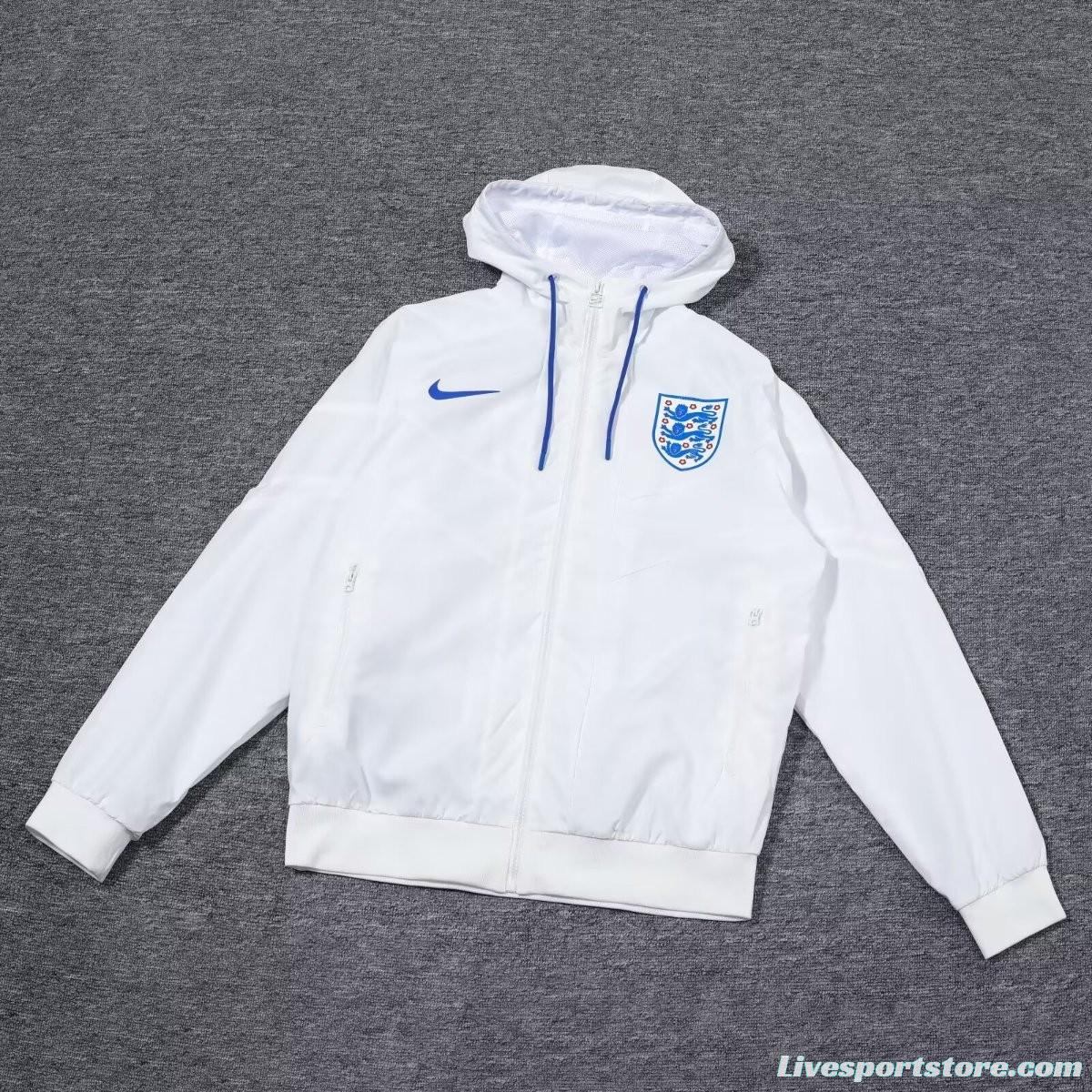 2024 England White Windbreaker