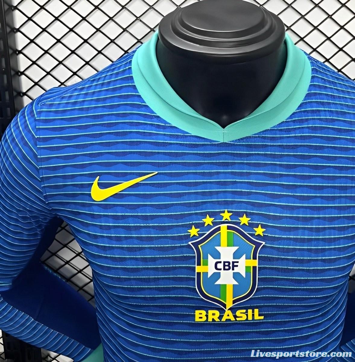 Player Version 2024 Brazil Away Blue Jersey