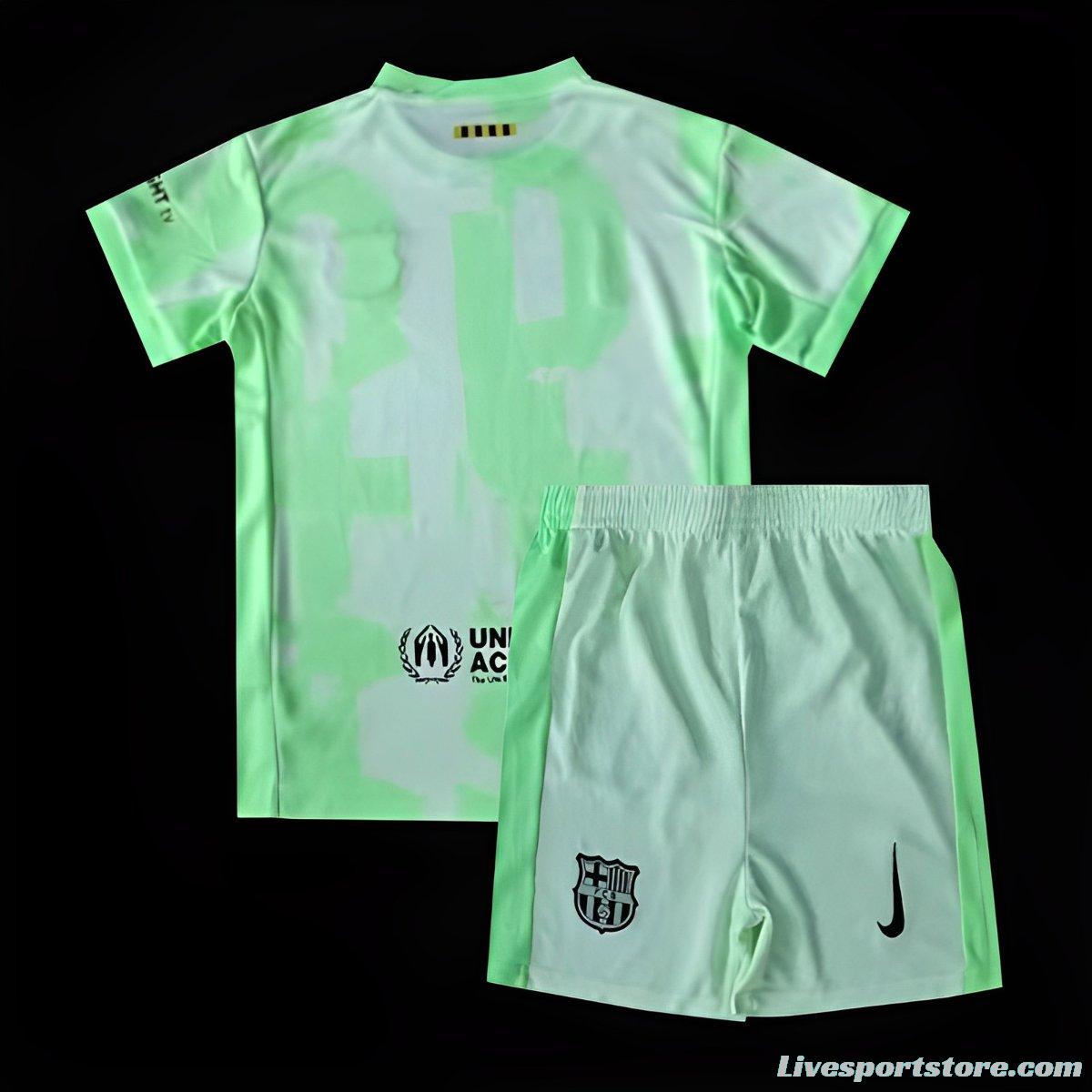 24/25 Kids Barcelona Third Green Jersey