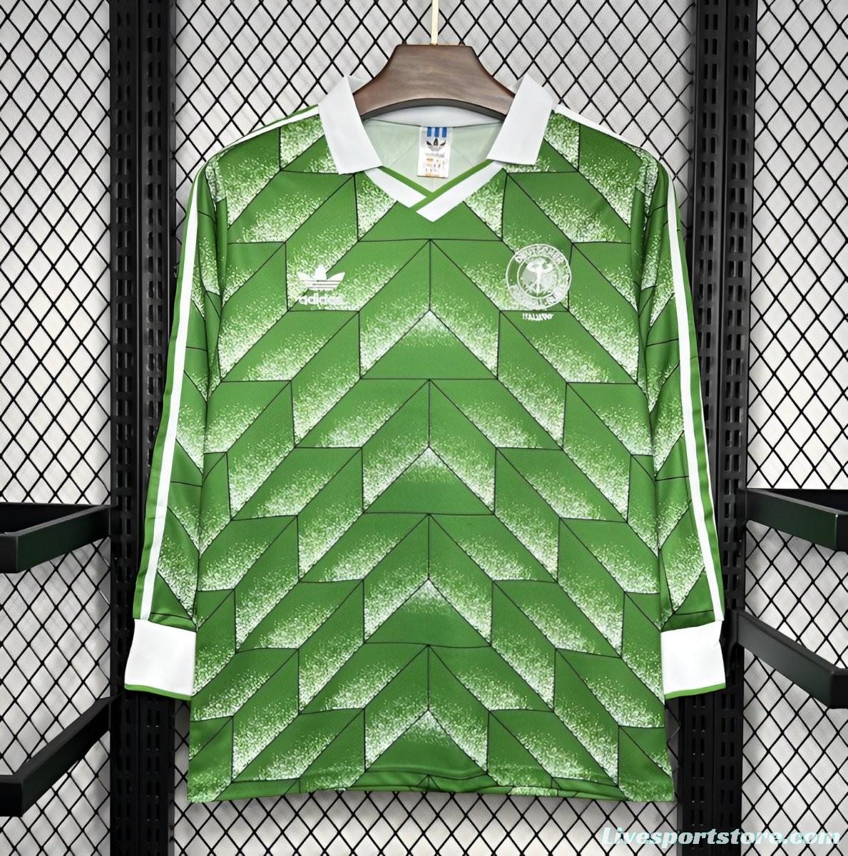 Retro 1990 Germany Away Green Long Sleeve Jersey