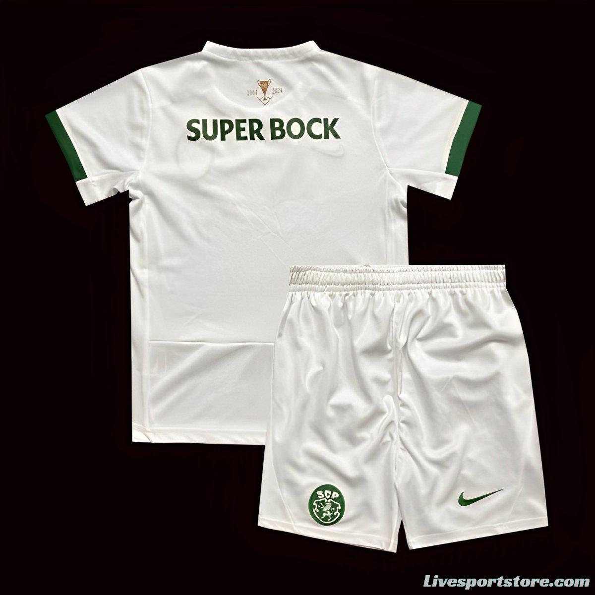 23/24 Kids Sporting Lisbon Forth White Jersey