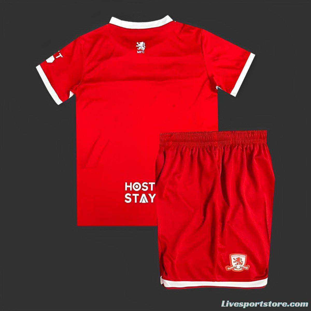 24/25 Kids Middlesbrough Home Jersey