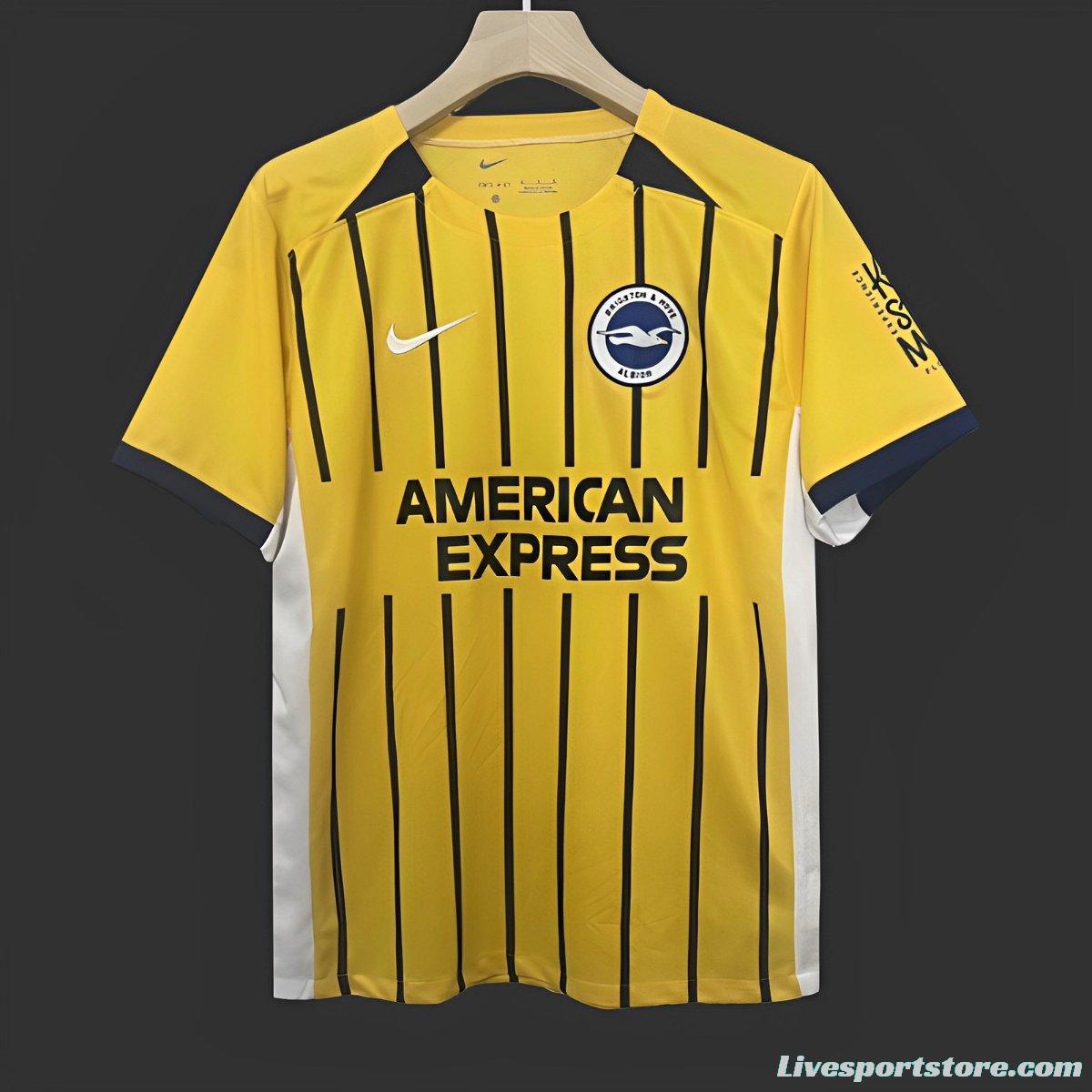 24/25 Brighton Hove Albion Away Yellow Jersey