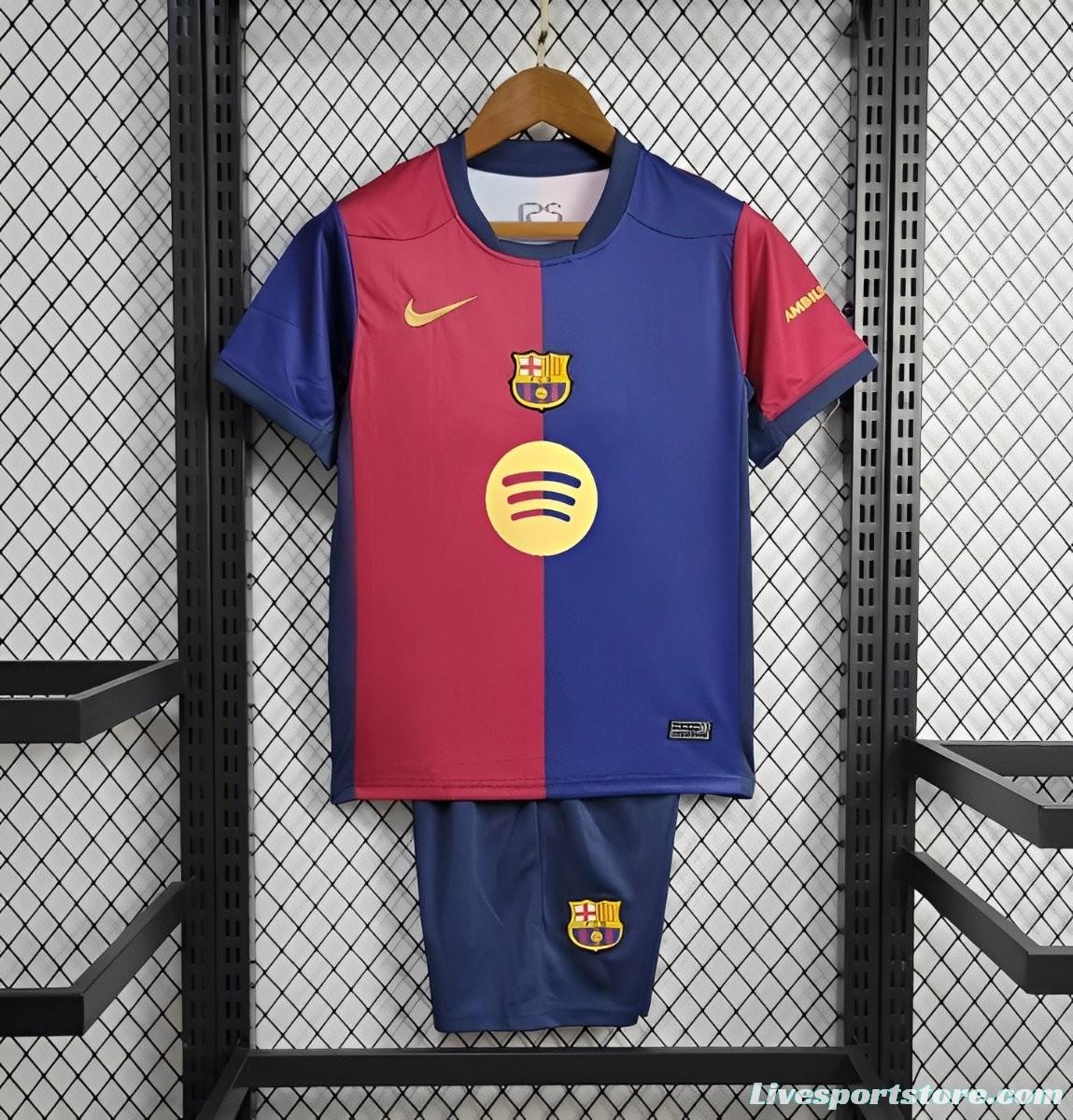 24/25 Kids Barcelona Home 125th Anniversary Jersey