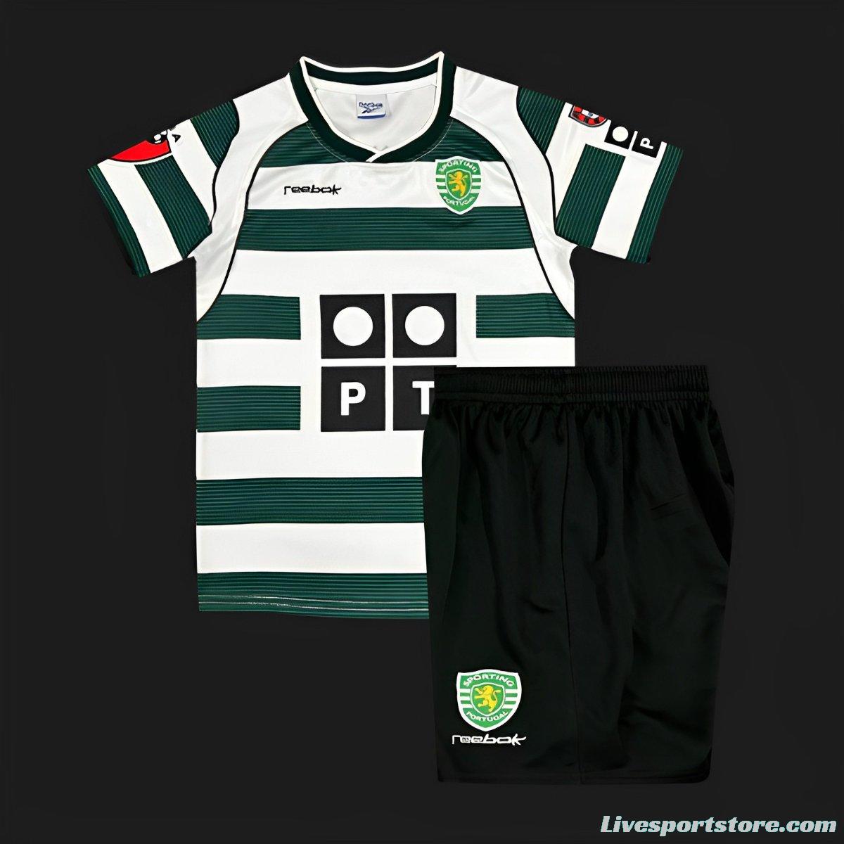 Retro Kids 01/03 Sporting Lisbon Home Jersey