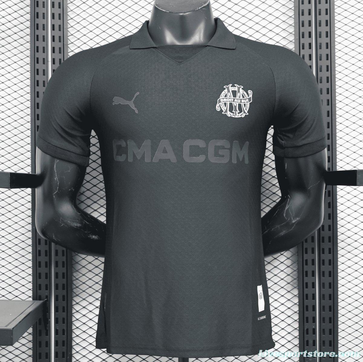 Player Version 24/25 Olympique Marseille Black 125th Goalkeeper Jersey