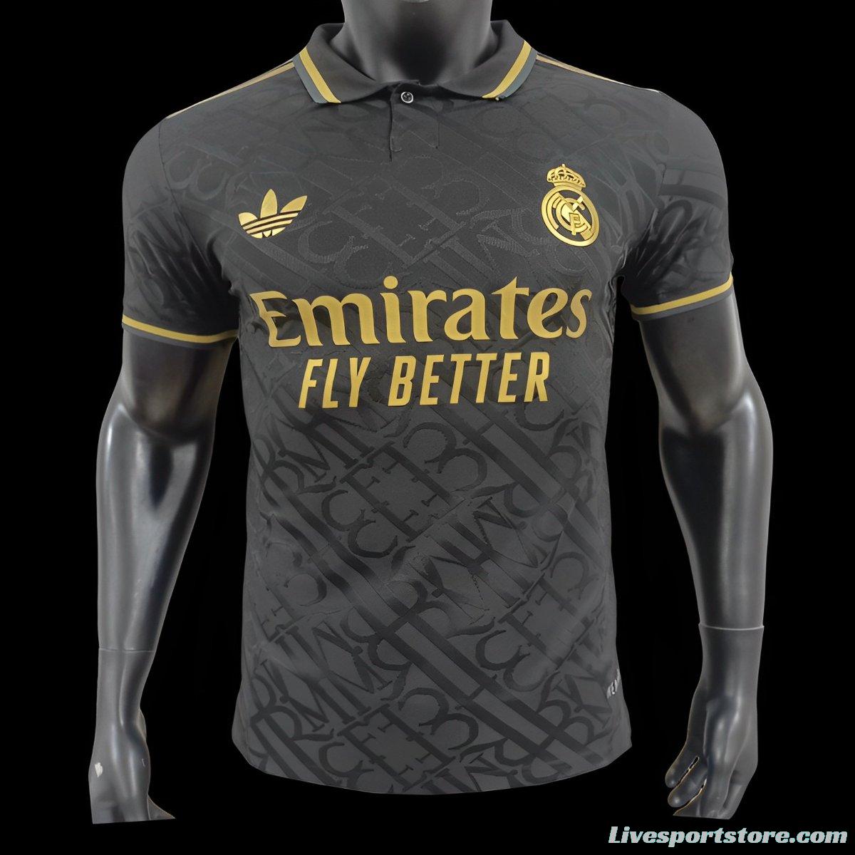 Player Version 24/25 Real Madrid Black Special Pre-Match Jersey