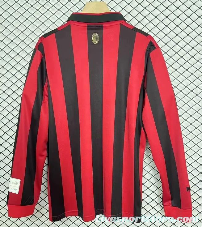 Limited Version 24/25 AC Milan Home 125Th Anniversary Long Sleeve Jersey