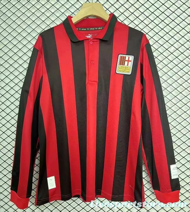 Limited Version 24/25 AC Milan Home 125Th Anniversary Long Sleeve Jersey