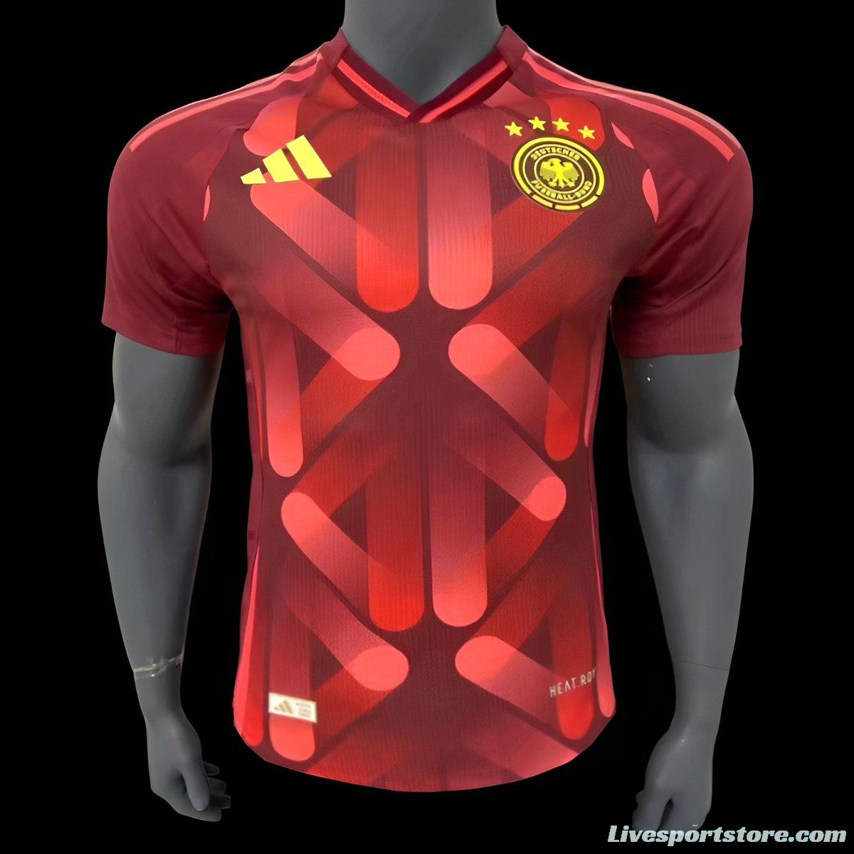 Player Version 2024 Germany Away Red Jersey